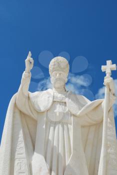 Royalty Free Photo of a Statue of the Pope in the Sanctuary of Fatima