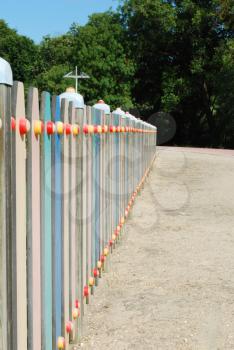 Royalty Free Photo of a Colored Fence