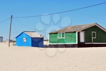 Royalty Free Photo of Houses on the Portuguese Coast
