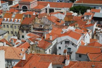 Royalty Free Photo of Rooftops in Lisbon Portugal