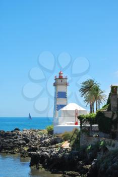 Royalty Free Photo of a Coastline Landscape in Cascais, Portugal
