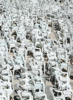 Royalty Free Photo of White Empty Seats 