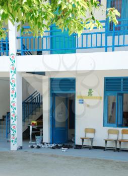 Royalty Free Photo of a School in a Maldives Island