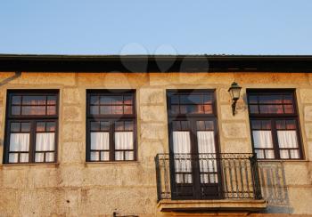 Royalty Free Photo of a Building and Balcony in Porto, Portugal