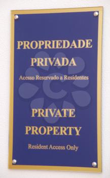 Royalty Free Photo of a Private Property Sign