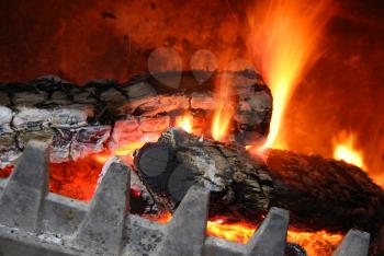 Royalty Free Photo of a Fireplace