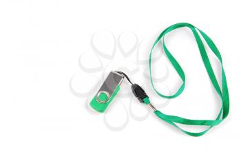 Royalty Free Photo of a Green Pen Drive