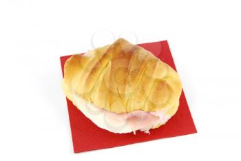 Royalty Free Photo of a Cheese and Ham Croissant 