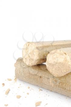 Royalty Free Photo of Briquettes Made of Sawdust