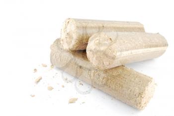 Royalty Free Photo of a Briquettes Made of Sawdust