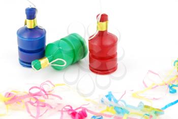 Royalty Free Photo of Colorful Party Poppers 