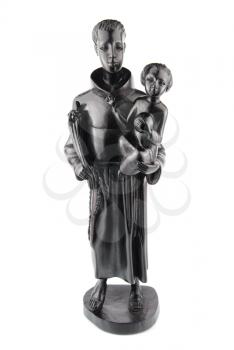 Royalty Free Photo of a Figurine of Saint Anthony and Jesus 