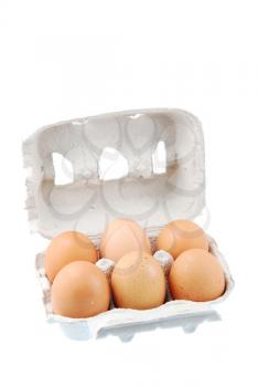 Royalty Free Photo of Eggs in a Carton