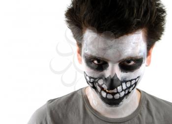 Royalty Free Photo of a Man With His Face Painted 