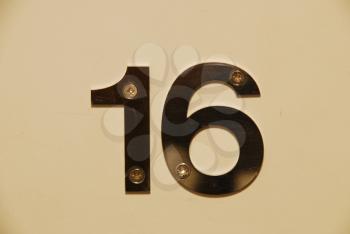 Royalty Free Photo of The Number Sixteen