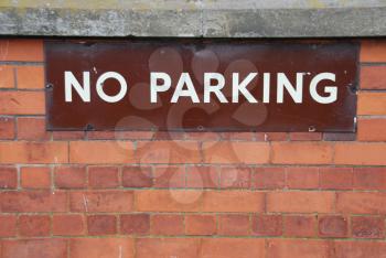 Royalty Free Photo of a No Parking Sign