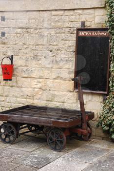 Royalty Free Photo of Objects at a Train Station in Winchcombe, Gloucestershire