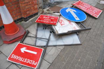 Royalty Free Photo of Rusty Road Signs