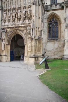 Royalty Free Photo of the Entrance of Gloucester Cathedral, England 