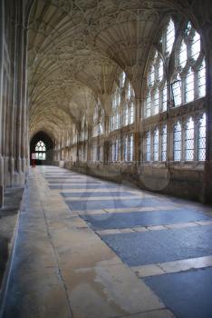 Royalty Free Photo of the Cloister in Gloucester Cathedral, England 
