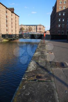 Royalty Free Photo of the Depth of a Steel Surface at Gloucester Docks, England