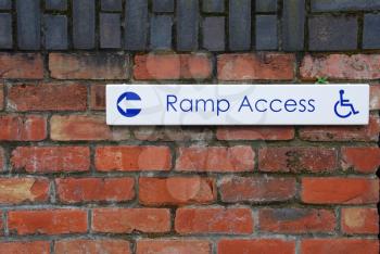 Royalty Free Photo of a Ramp Access Sign