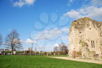 Royalty Free Photo of the St Oswald's Priory Church Ruins in Gloucester, England