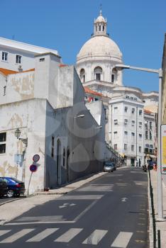 Royalty Free Photo of the Santa Engracia Church in Lisbon, Portugal