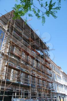 Royalty Free Photo of a Residential Building Under Construction 