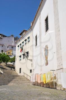 Royalty Free Photo of Sao Miguel Stairs in Alfama District in Lisbon, Portugal