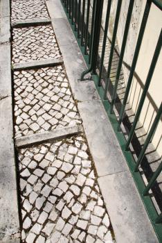 Royalty Free Photo of a Portuguese Sidewalk 