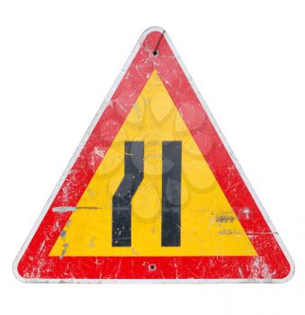 Royalty Free Photo of a Temporary Construction Sign
