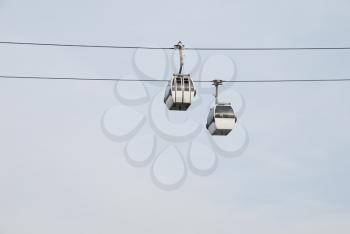 Royalty Free Photo of Cable Cars in Nations Park in Lisbon, Portugal
