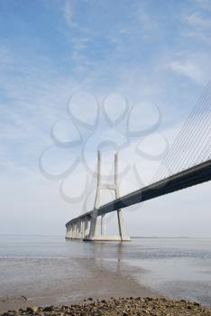 Royalty Free Photo of the Longest Bridge in Europe, Vasco da Gama