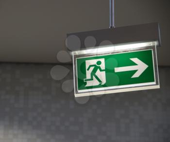 Royalty Free Photo of an Emergency Exit Sign