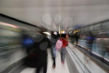 Royalty Free Photo of Passengers in Motion