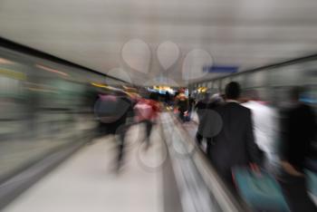 Royalty Free Photo of Passengers in Motion