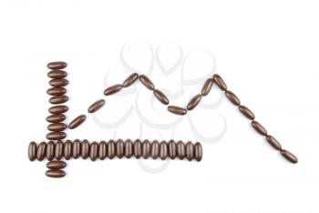 Royalty Free Photo of a Graph Made of Chocolate