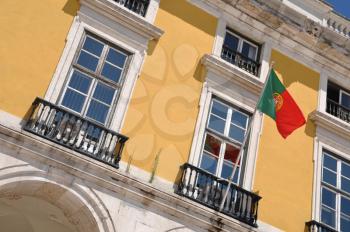 Royalty Free Photo of Commerce Square in Lisbon, Portugal