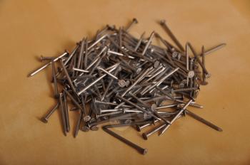 Royalty Free Photo of a Pile of Iron Nails