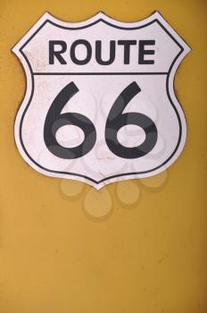 Royalty Free Photo of a Vintage Route 66 Sign