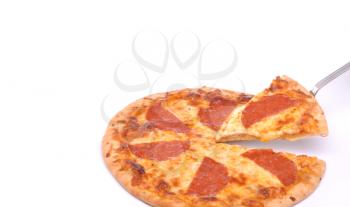 Royalty Free Photo of a Pepperoni Pizza