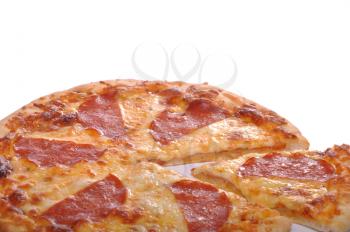 Royalty Free Photo of a Pepperoni Pizza