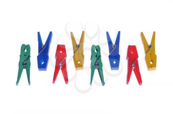 Royalty Free Photo of Colorful Clothes Pegs