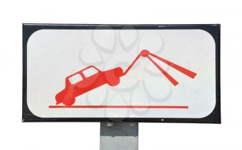 Royalty Free Photo of a Traffic Towing Sign