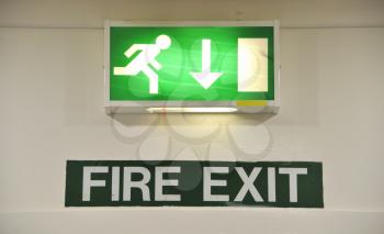 Royalty Free Photo of a Fire Exit Sign