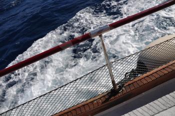 Royalty Free Photo of a Yacht Sailing at Mediterranean Sea