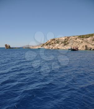 Royalty Free Photo of an Island Off of Greece
