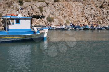 Royalty Free Photo of a Greek Island Port in Kalymnos, Greece