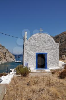Royalty Free Photo of a Greek Church in Kalymnos island, Greece
